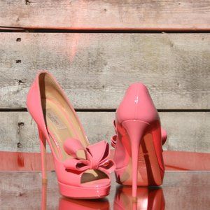 VALENTINO GARAVANI Couture Bow Platform Pink Pump